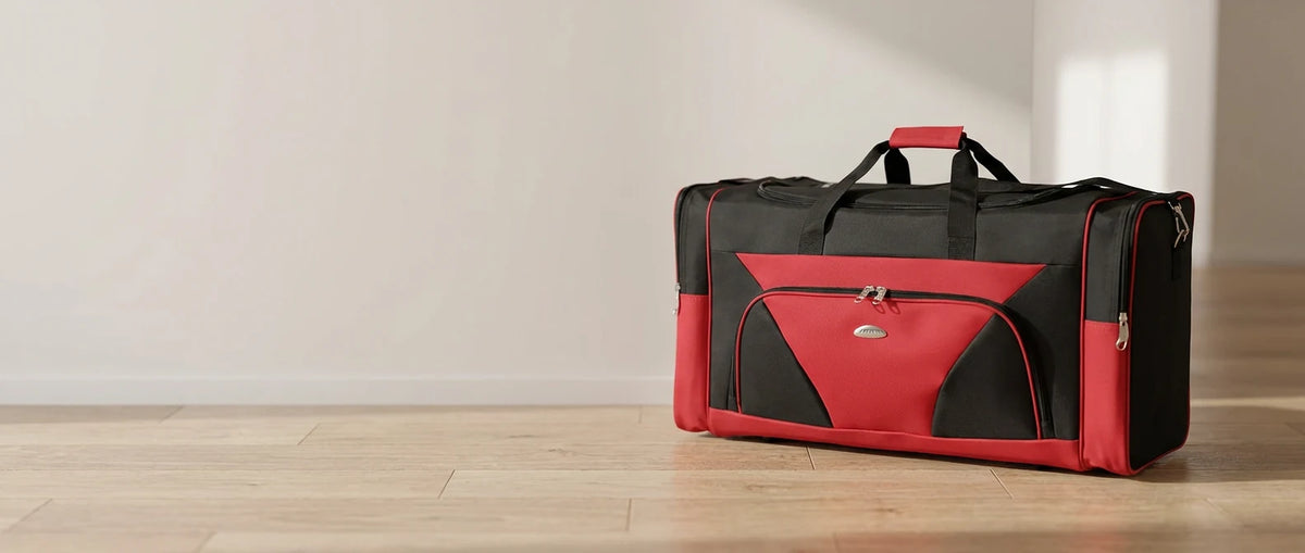 Ezzyrol holdall duffel bag in a modern entrance hall