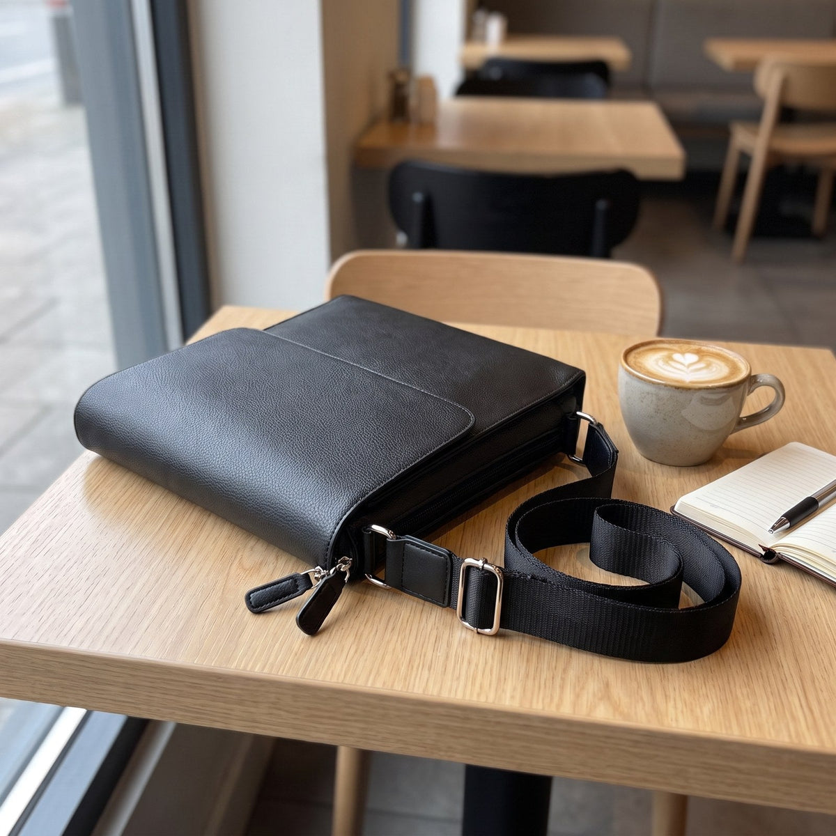 JUSTPACK Fold flap-over crossbody bag, caf table