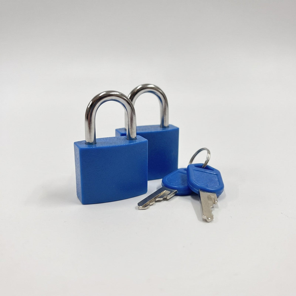 JUSTPACK Beacon keyed travel padlocks (2-pack) in blue, main view