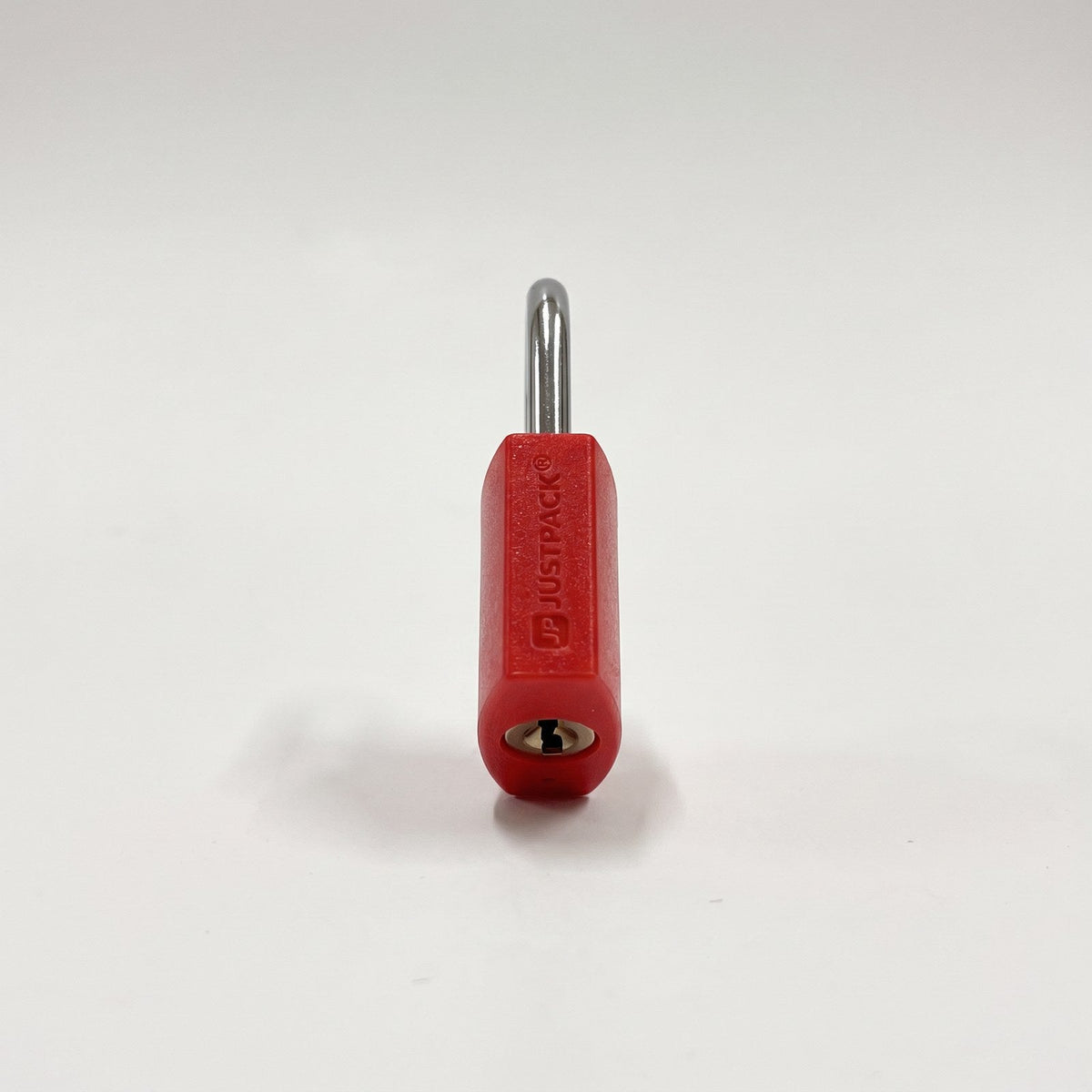 JUSTPACK Beacon keyed travel padlocks (2-pack) in red, single lock side view