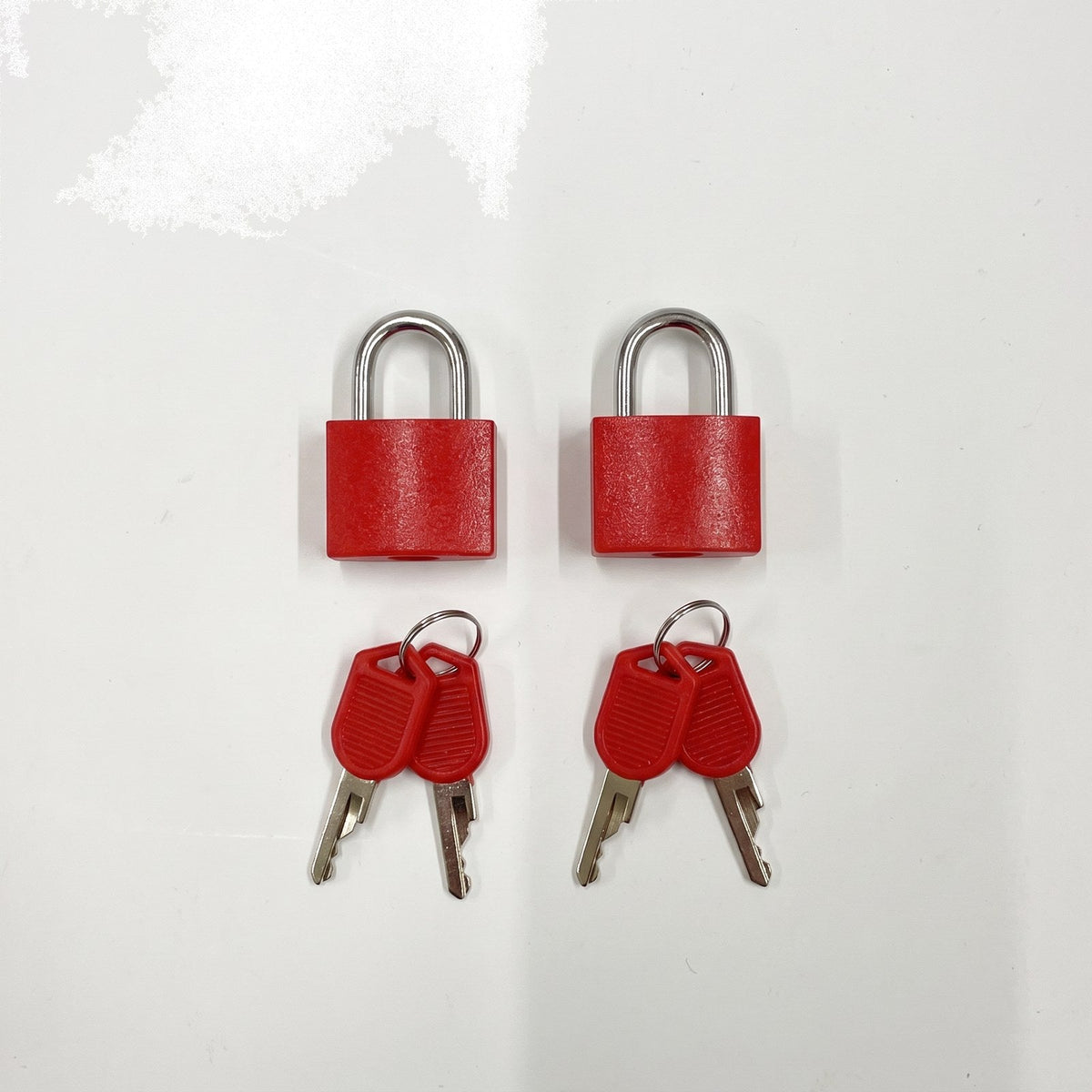 JUSTPACK Beacon keyed travel padlocks (2-pack) in red, main view