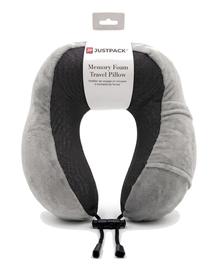 JUSTPACK Drift travel neck pillow in light grey, main view