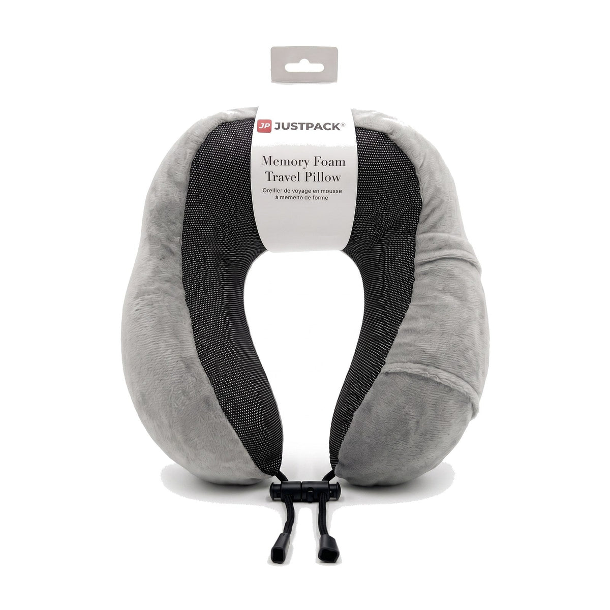 JUSTPACK Drift travel neck pillow in light grey, main view