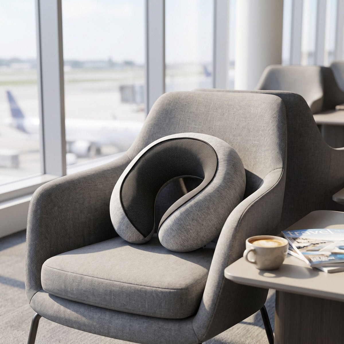JUSTPACK Doze travel neck pillow, airport lounge