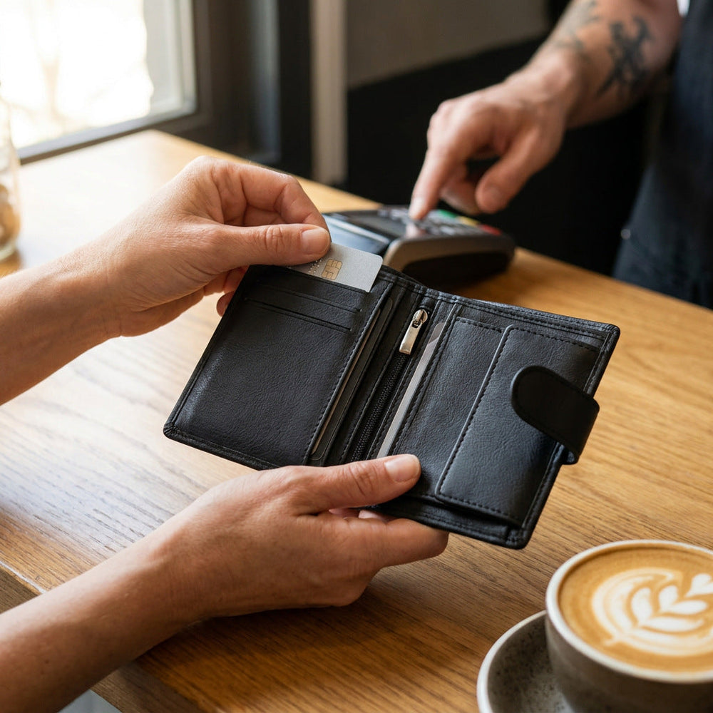 Coffee counter tap to pay