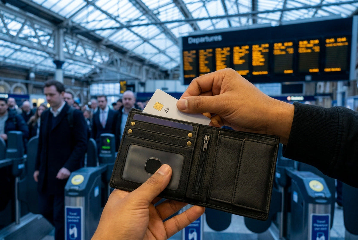 Ticket barrier blue morning