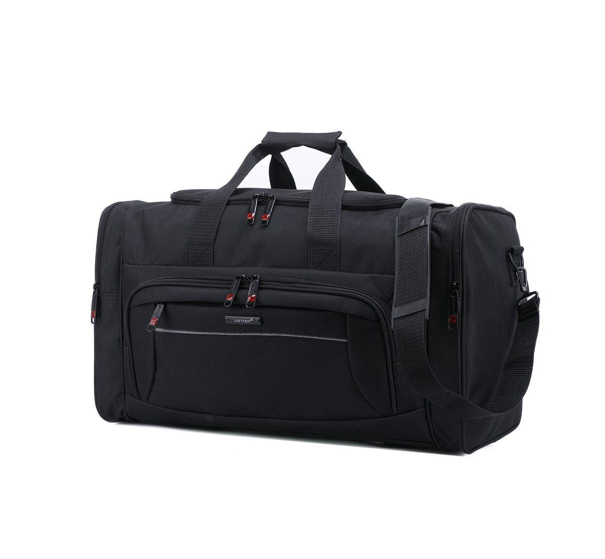 JUSTPACK Travel Duffel Bag - Holdall with Tablet & Wet Pockets, in black, 18" inch