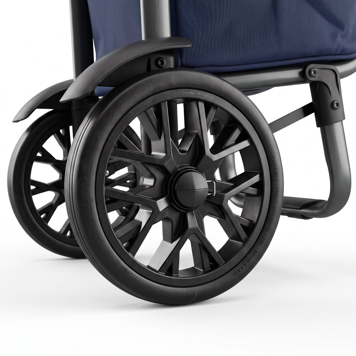 Ezzyrol 74L 2-Wheel Folding Shopping Trolley, in navy