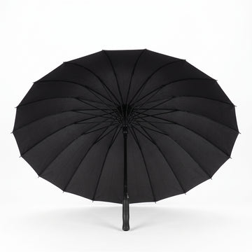 Ezzyrol Sovereign Windproof Waterproof Stick Umbrella - Automatic Open, Reinforced Ribs, Black
