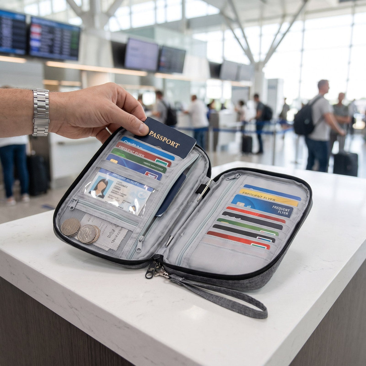 JUSTPACK Docket travel document organiser, at the counter