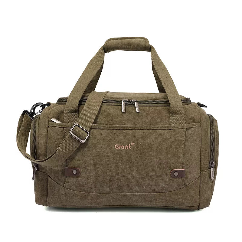 Grant canvas under seat holdall cabin bag in olive green canvas