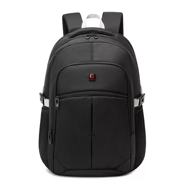 JustPack cabin flight backpack in black, front view