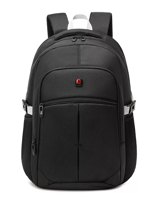 JustPack cabin flight backpack in black, front view