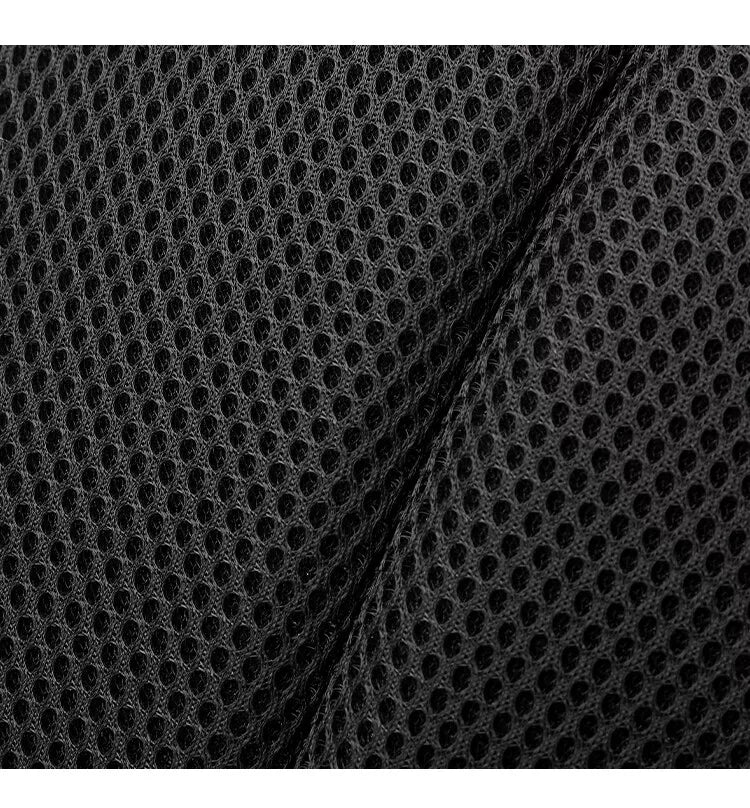 Close-up of the breathable mesh used on the back panel and straps