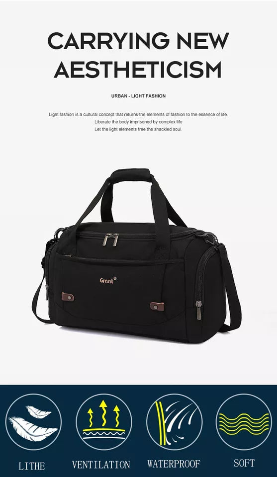 Grant canvas holdall, described by the maker as lithe, ventilated, waterproof and soft