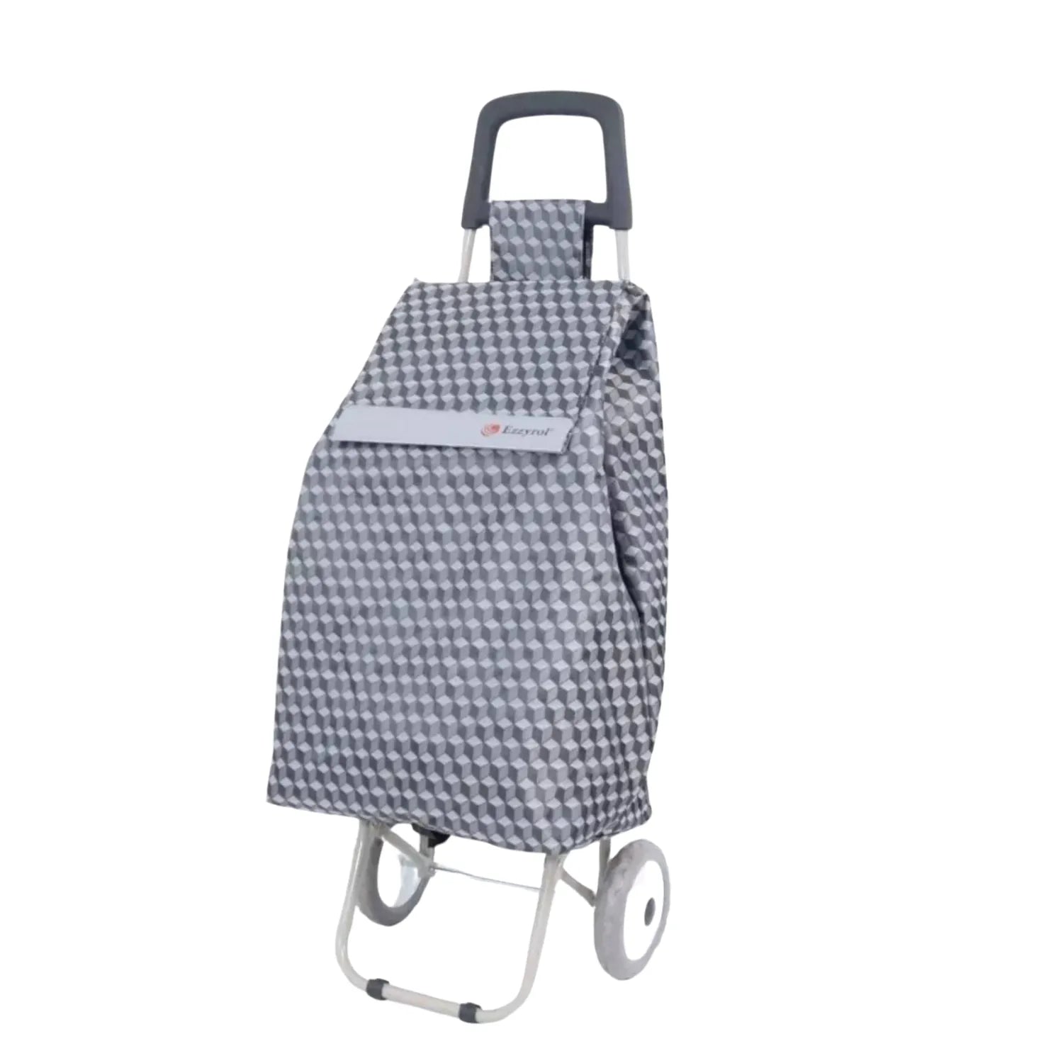 50L Shopping Trolley diamond Pattern Silver, in silver