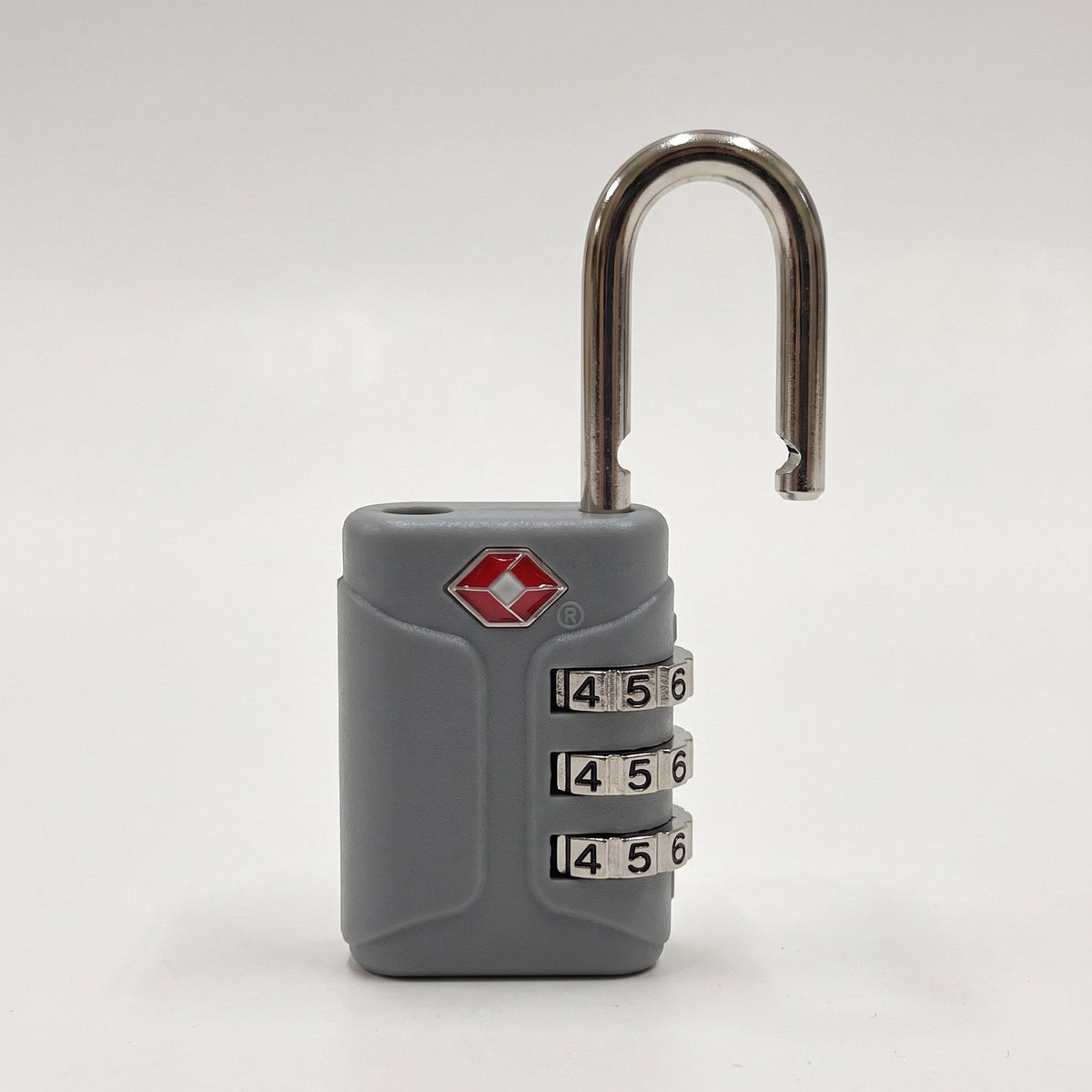 JUSTPACK Dial TSA combination padlock, unlocked state