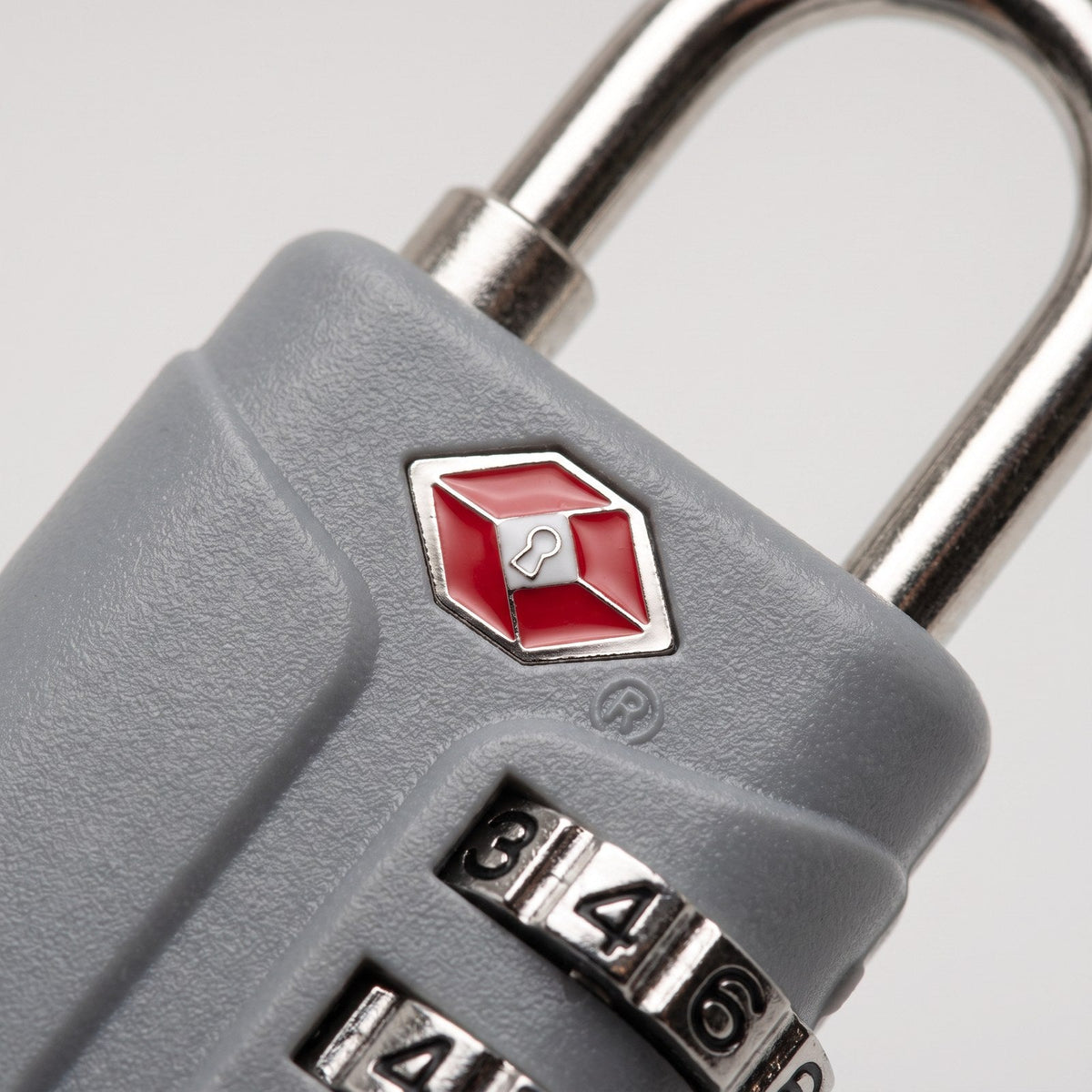 JUSTPACK Dial TSA combination padlock, detail tsa badge