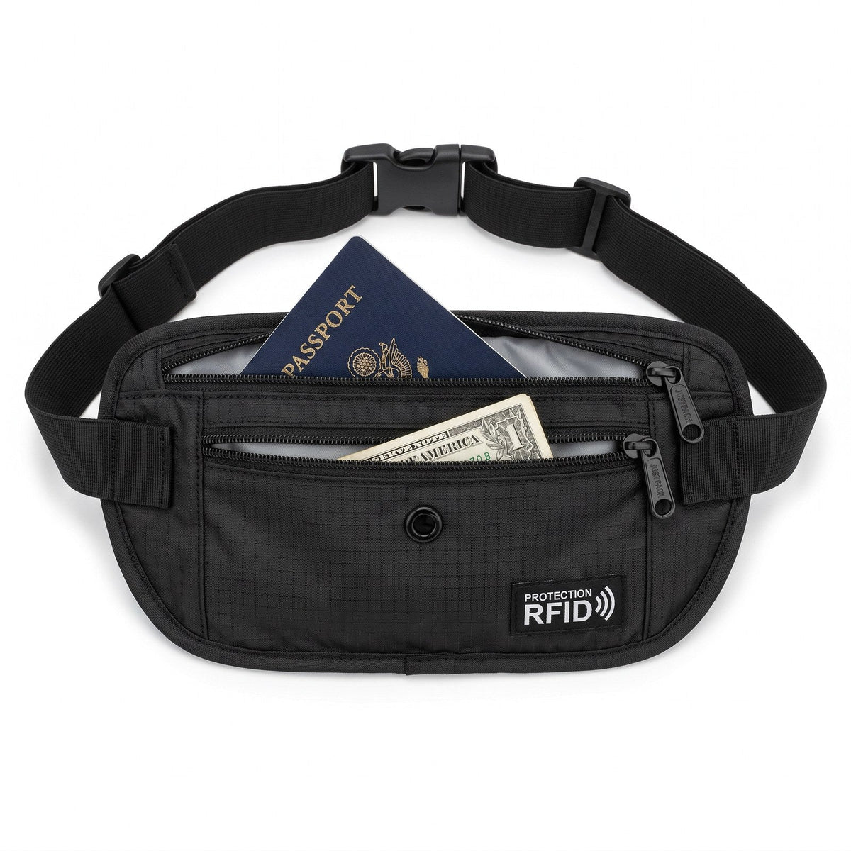JUSTPACK Stash waist bag, interior organisation