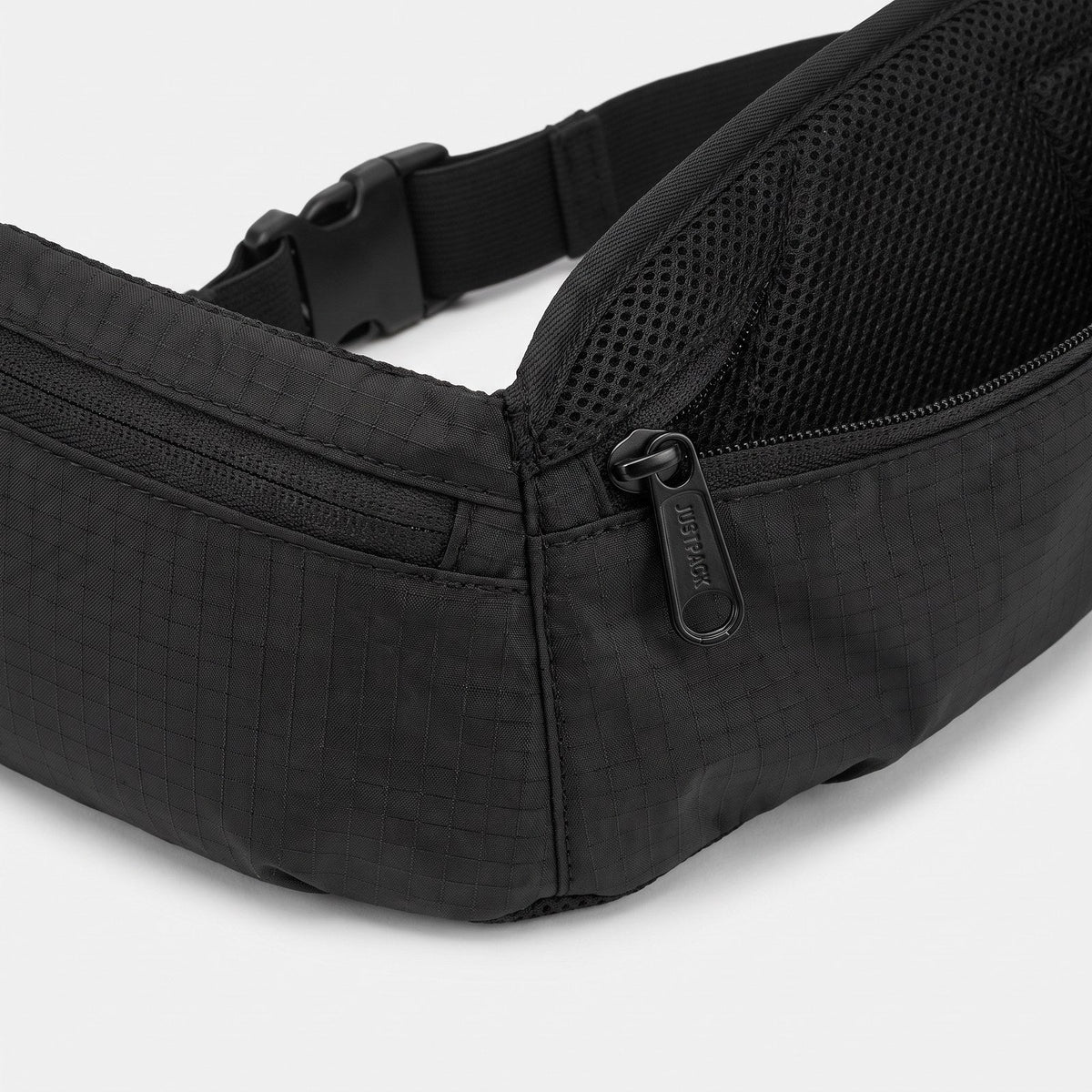 JUSTPACK Stash waist bag, detail materials mesh