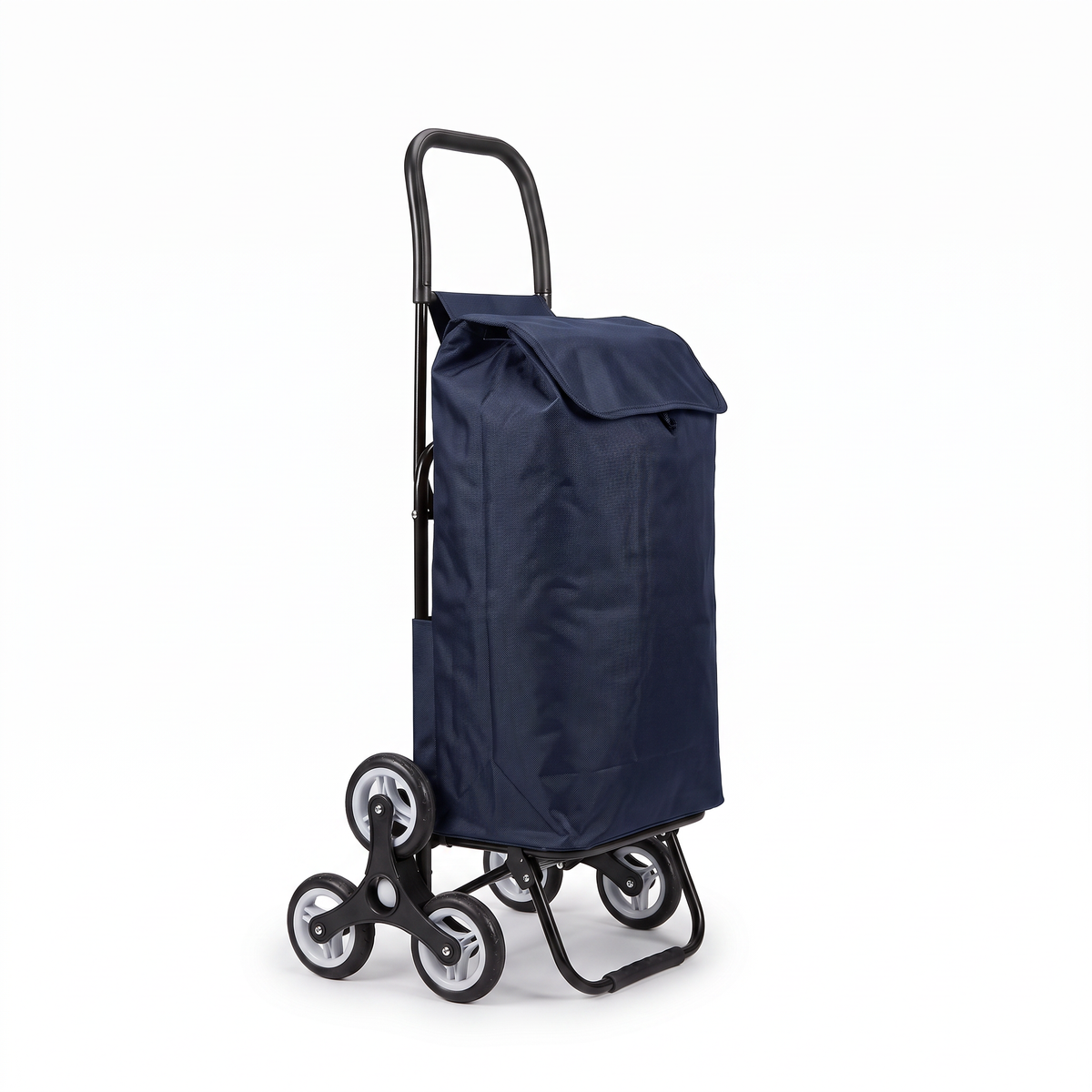 Ezzyrol 74L 6-Wheel Stair-Climber Shopping Trolley, in navy